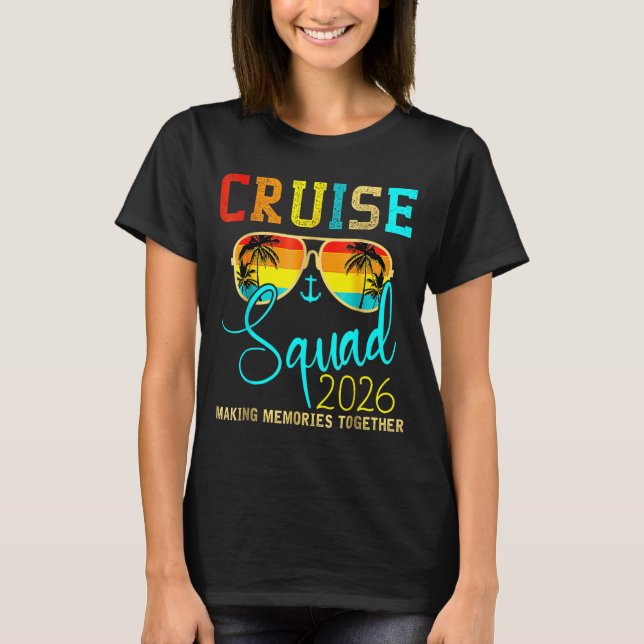 T-shirt Équipage de l'escouade Croisière 2026 Vacances d'é (Devant)