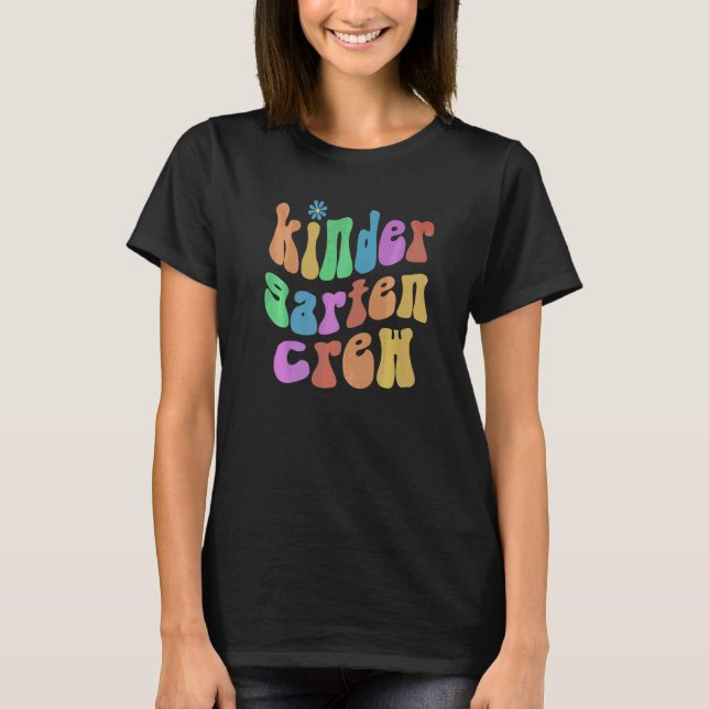 T-shirt Équipage de maternelle branché Prof Hello Kinde Vi (Devant)