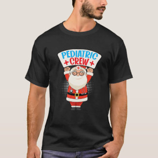 T-shirt Équipage de Noël pédiatrique Drôle Père Noël pour 