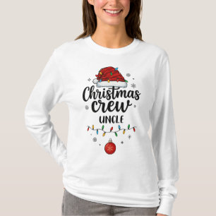 T-shirt Équipage de Noël Tonton Santa Chapeau Correspondan