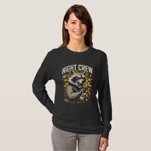 T-shirt Équipage de Nuit Raton Laveur Manches Longues