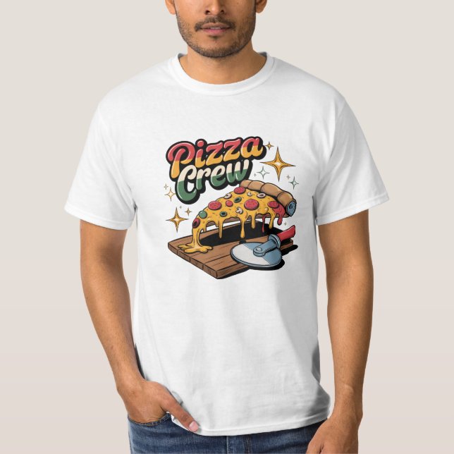 T-shirt Équipage de pizza (Devant)