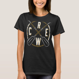 T-shirt Équipage de remorquage Traversé Oars Rowers Équipe
