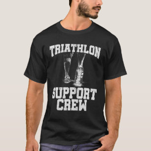 T-shirt Équipage de soutien du triathlon en course à vélo