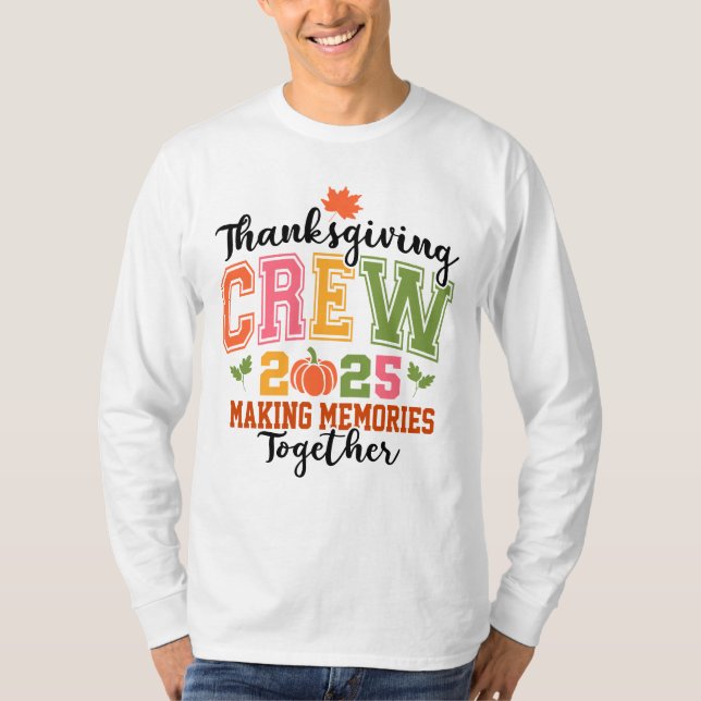T-shirt Équipage de Thanksgiving 2025 | Famille Turquie et (Devant)