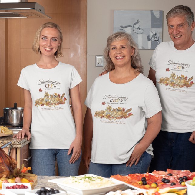 T-shirt Équipage de Thanksgiving | Réunion en famille mign (Créateur téléchargé)
