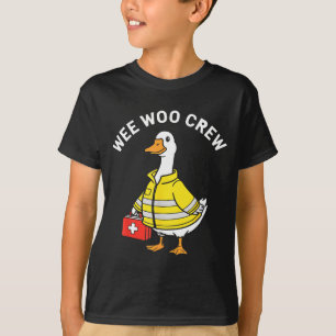 T-shirt Équipage drôle Wee Woo Oie Emt Paramedic Pompiers