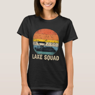 T-shirt Équipage du lac capitaine de bateau ponton vintage