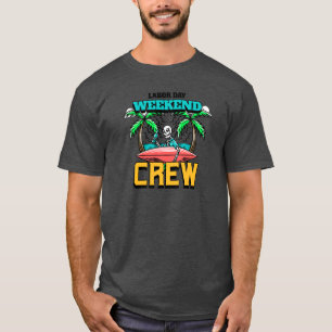 T-shirt Équipage du week-end de la fête du Travail surfeur