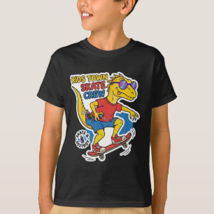 T-shirt Équipage Kids Town Skate dinosaure Planche à roule