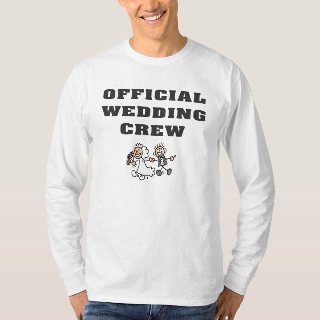 T-shirt Équipage Mariage officiel (Devant)