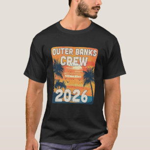 T-shirt Équipage Outer Banks 2026 Vacances Groupe Assorti 