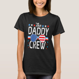 T-shirt Équipage Papa 4 Juillet Famille Américaine Patriot