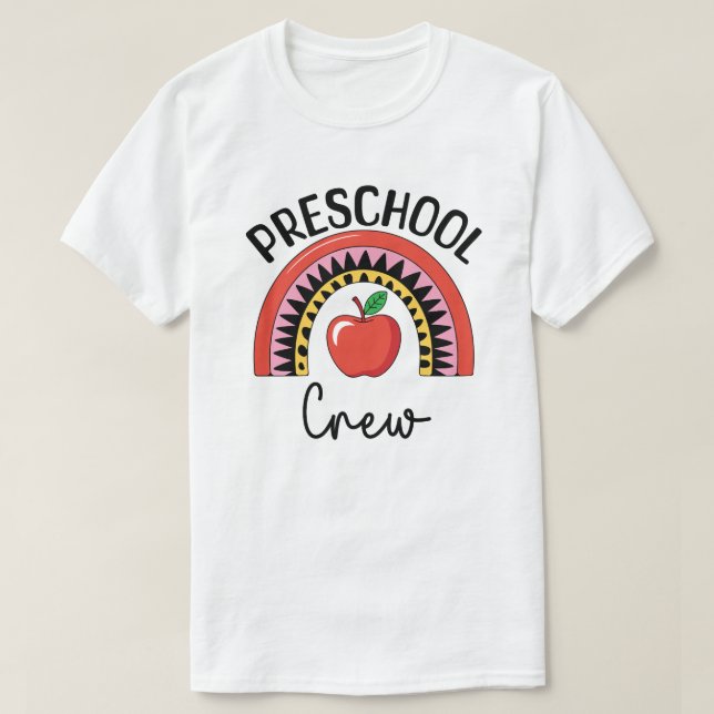 T-shirt Équipage préscolaire Arc-en-ciel (Design devant)