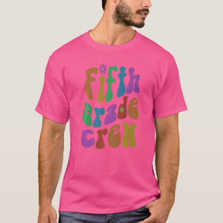 T-shirt Équipage rétro de cinquième année Bonjour élève de