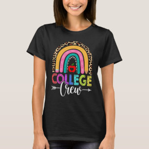 T-shirt Équipage Universitaire Léopard Arc-en-ciel Profess