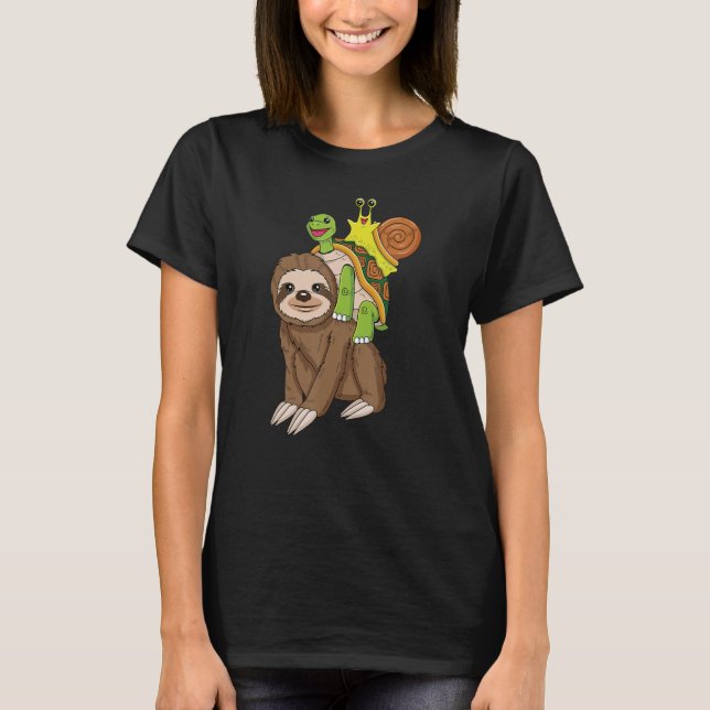 T-shirt Équipe 1 de course à la remorque tortue escargot P (Devant)