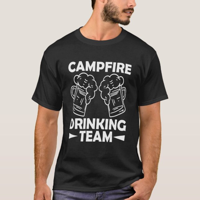 T-shirt Équipe 1 de la boisson au feu de camp (Devant)