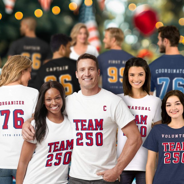 T-shirt Équipe 250e anniversaire d'Amérique Nom de l'événe (Créateur téléchargé)