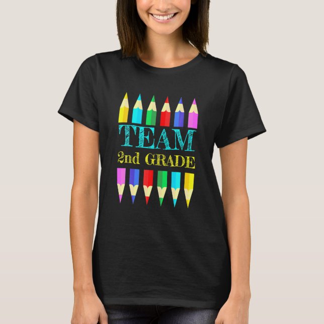 T-shirt Équipe 2e Classe Enseignant D'Escadron Retour À L' (Devant)