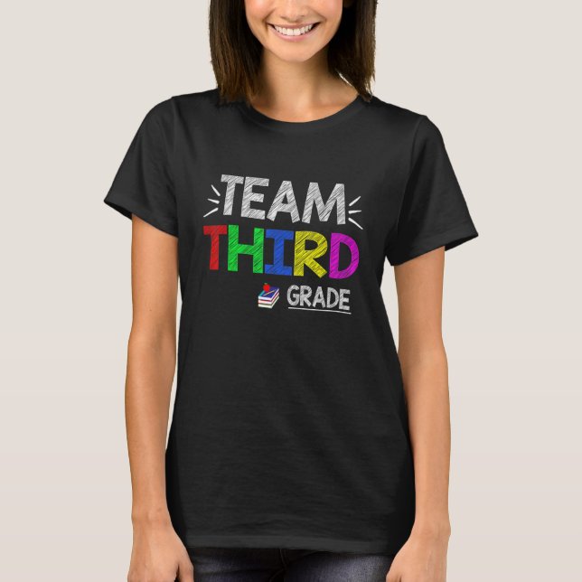 T-shirt Équipe 3e année 3e année Retour à l'école (Devant)