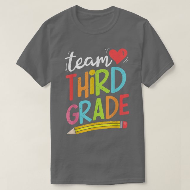 T-shirt Équipe 3e année Retour à l'école 3e année Enseigna (Design devant)