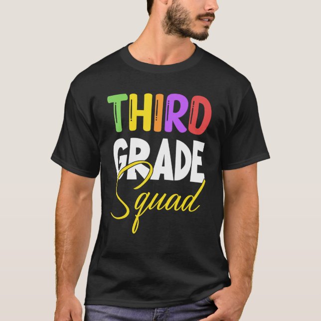 T-shirt Équipe 3e classe Escadron 3e classe Enseignant Stu (Devant)