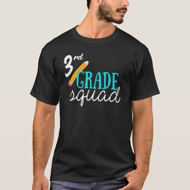 T-shirt Équipe 3e Enseignant de 3e année Retour à l'école (Devant)