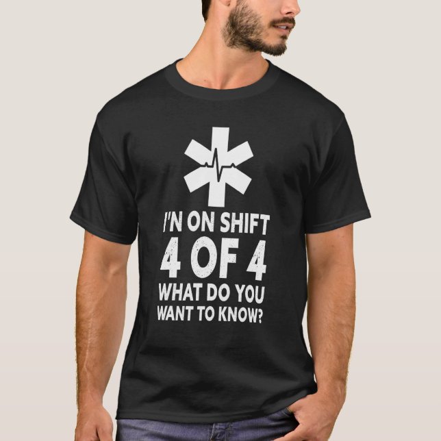 T-shirt Équipe 4 sur 4 Technicien des urgences Technicien  (Devant)
