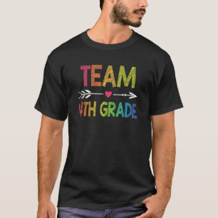 T-shirt Équipe 4e année 4e année Étudiante de niveau