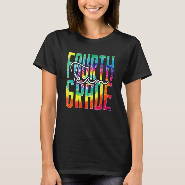 T-shirt Équipe 4e année Bonjour 4e année Retour à l'école (Devant)