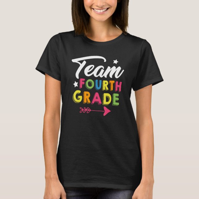 T-shirt Équipe 4e année école garçon fille classe Cu (Devant)