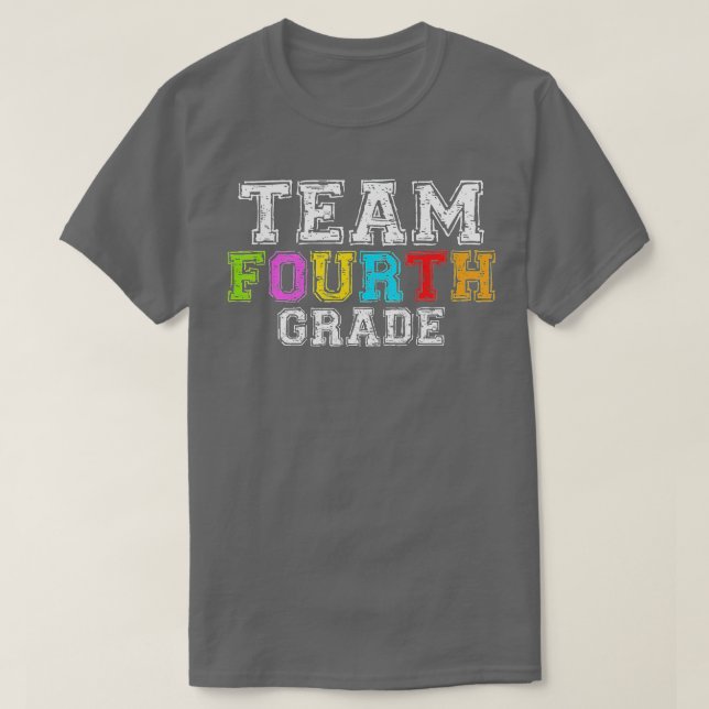 T-shirt Équipe 4e année Enseignant de 4e année Étudiant (1 (Design devant)