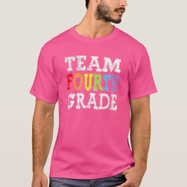 T-shirt Équipe 4e année Équipe Quatrième enseignant Étudia (Devant)