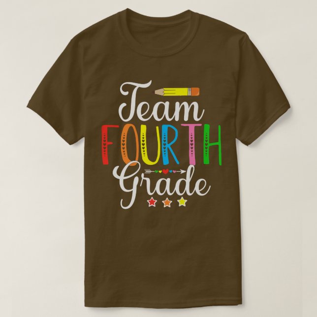 T-shirt Équipe 4e année Étudiante de 4e année Quatrième an (Design devant)