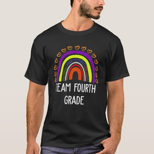 T-shirt Équipe 4E Année Funny 4E Retour À L'École Enseigna (Devant)