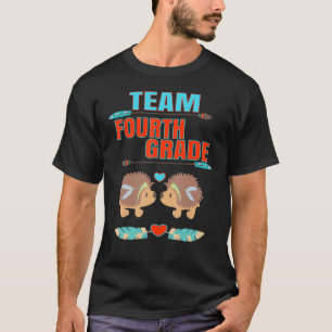 T-shirt Équipe 4e année Hérisson enseignant Retour T