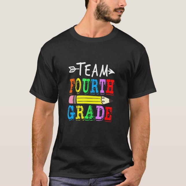 T-shirt Équipe 4E Année Retour À L'École 2021 2022 Pour Ga (Devant)