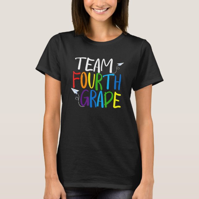 T-shirt Équipe 4e année Retour à l'école Enseignant 4e ann (Devant)