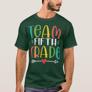 T-shirt Équipe 5E Année Funky Enseignant Étudiant Retour À