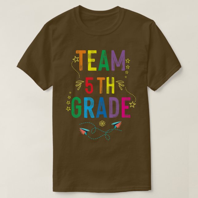 T-shirt Équipe 5e année Retour à l'école Enseignant de la  (Design devant)