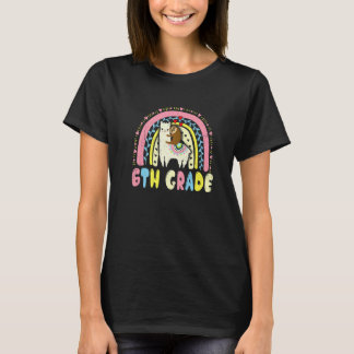 T-shirt Équipe 6e année équipe lama paresseux retour à l'é