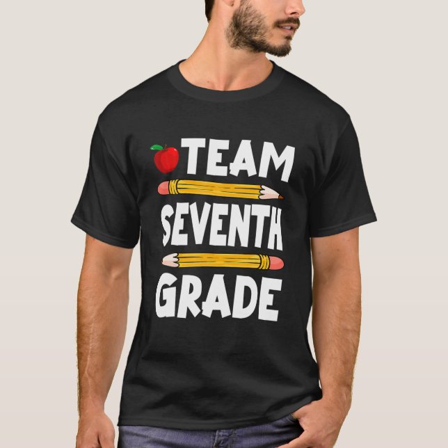 T-shirt Équipe 7E Année 7E Année Retour À L'École Pour Bo (Devant)