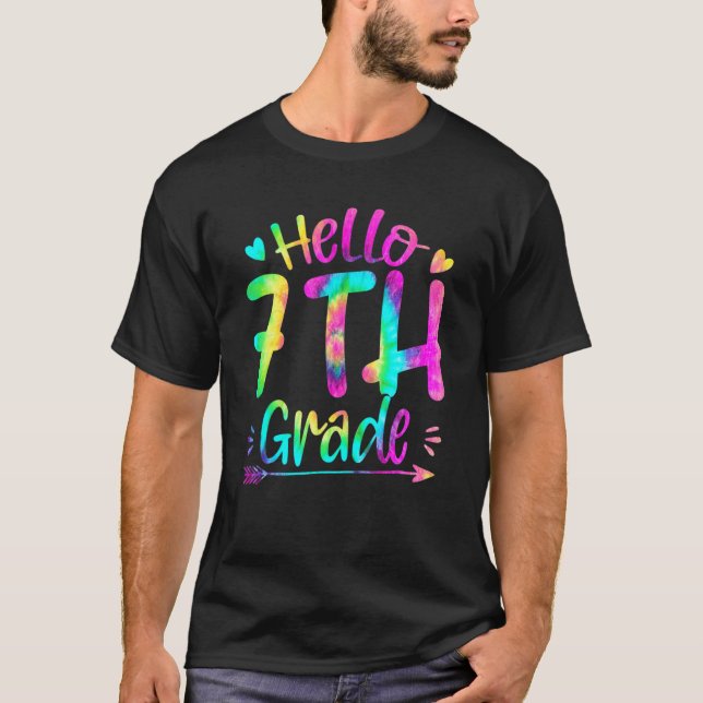 T-shirt Équipe 7e Grade Tie Dye Back To School Teache (Devant)