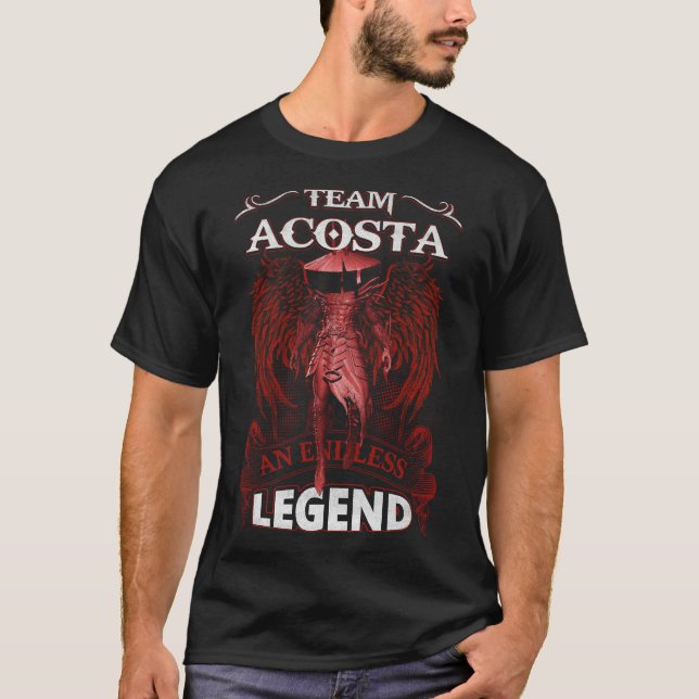 T-shirt Équipe ACOSTA - Une LÉGENDE sans fin (Devant)