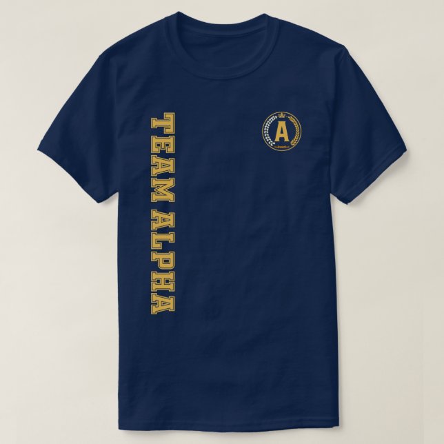 T-SHIRT ÉQUIPE ALPHABET ALPHA (Design devant)