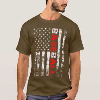 T-shirt Équipe américaine de baseball Drapeau 282