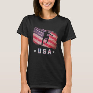 T-shirt Équipe Américaine De Skateboard Drapeau Étoiles Et