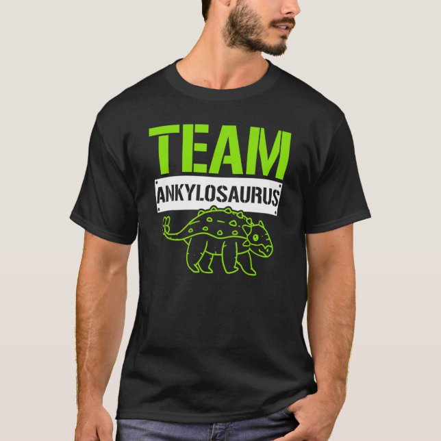 T-shirt Équipe Ankylosaurus Future Paléontologue Dinosaur (Devant)