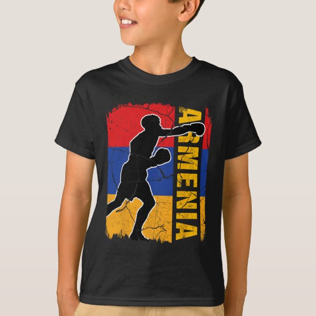T-shirt Équipe arménienne de boxe Gants arméniens de boxe  (Devant)